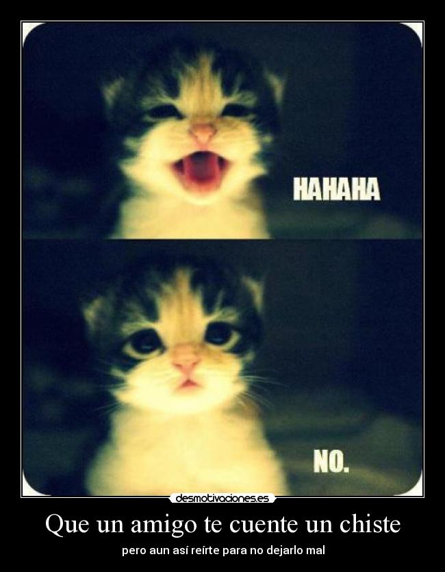 Que un amigo te cuente un chiste - pero aun así reírte para no dejarlo mal