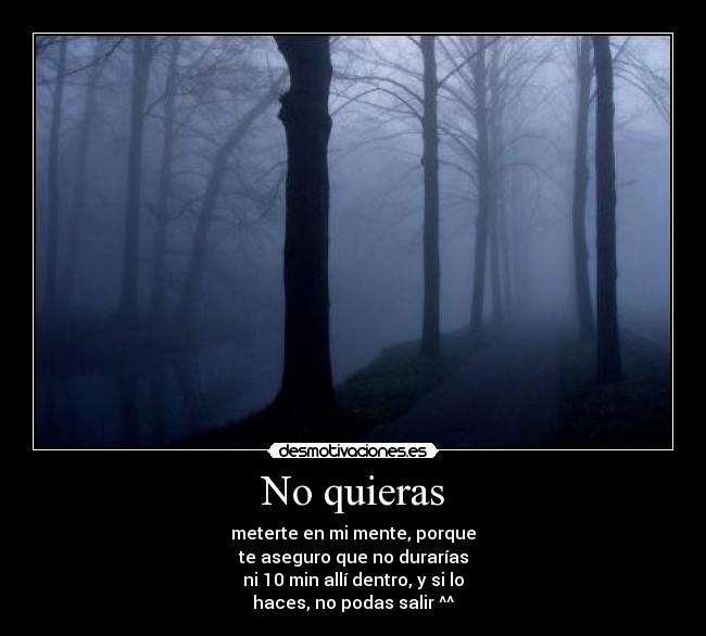 No quieras -