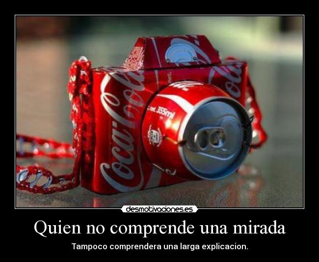 Quien no comprende una mirada - Tampoco comprendera una larga explicacion.