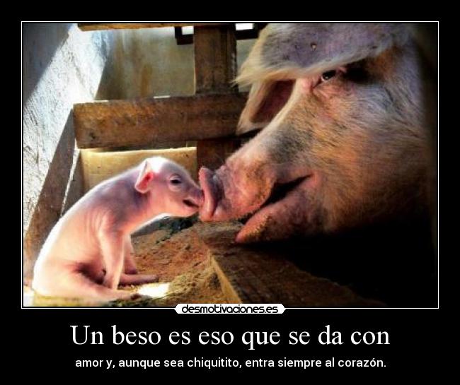 Un beso es eso que se da con - amor y, aunque sea chiquitito, entra siempre al corazón.