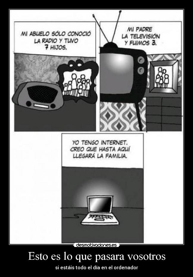 Esto es lo que pasara vosotros - si estáis todo el día en el ordenador