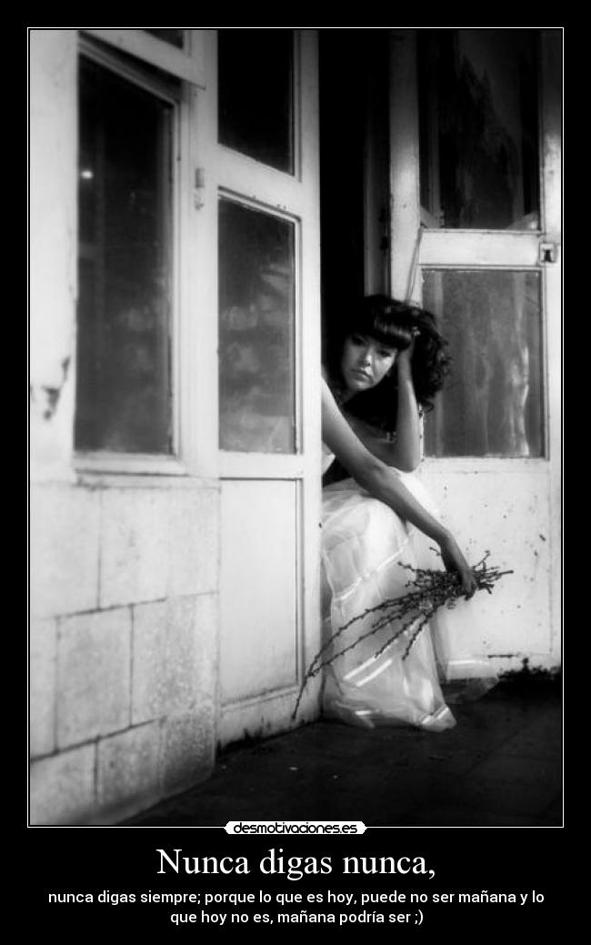 Nunca digas nunca, -