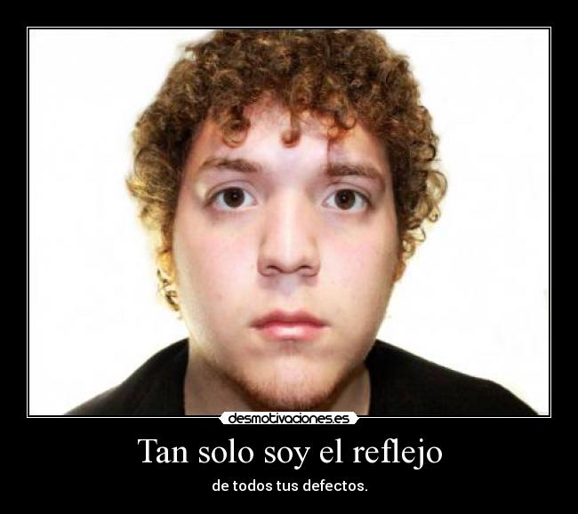 Tan solo soy el reflejo - de todos tus defectos.