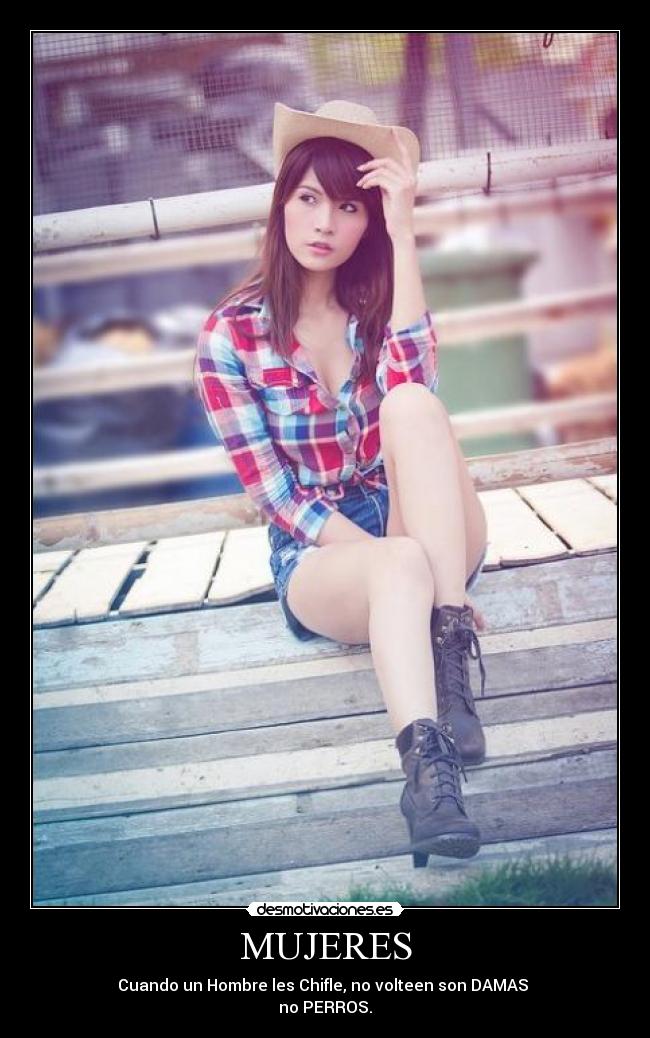 MUJERES - Cuando un Hombre les Chifle, no volteen son DAMAS
no PERROS.