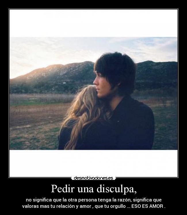 Pedir una disculpa, - 