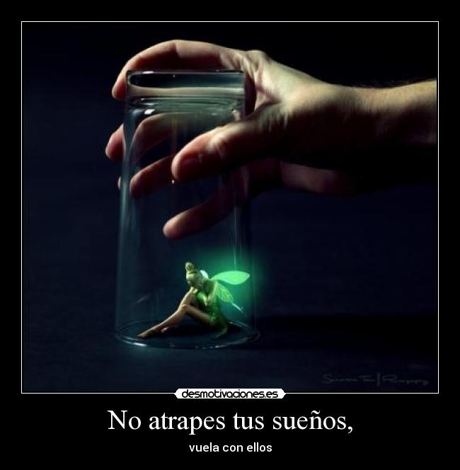 No atrapes tus sueños, - vuela con ellos