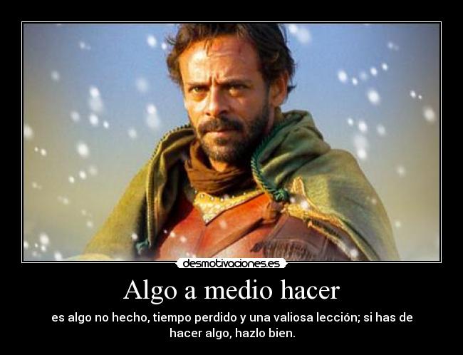 Algo a medio hacer -