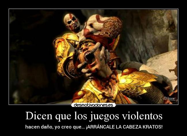 carteles videojuegos kratos god war desmotivaciones