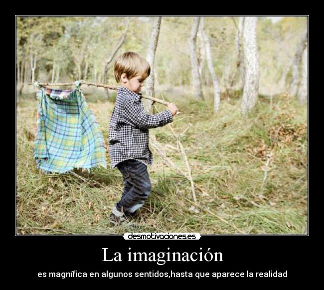 La imaginación - es magnífica en algunos sentidos,hasta que aparece la realidad
