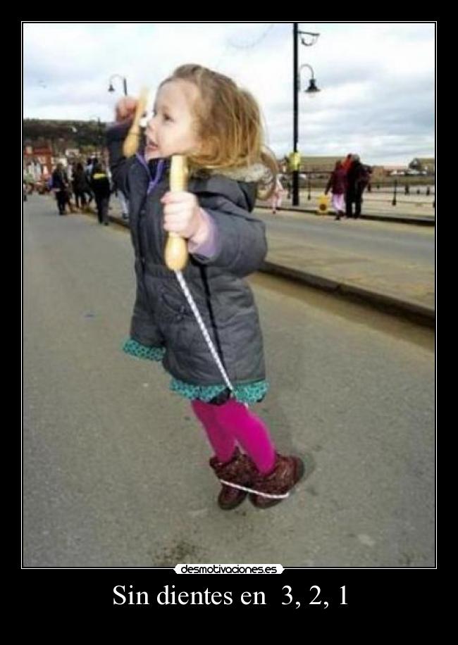Sin dientes en 3, 2, 1 -