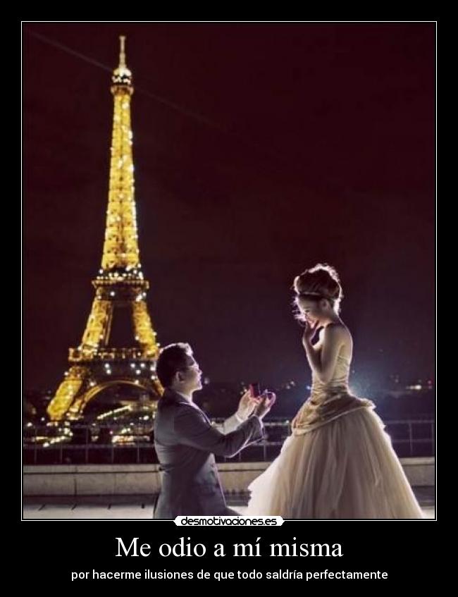 Me odio a mí misma -
