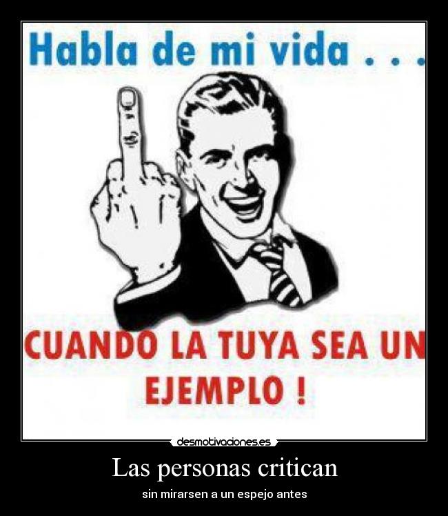 Las personas critican - 