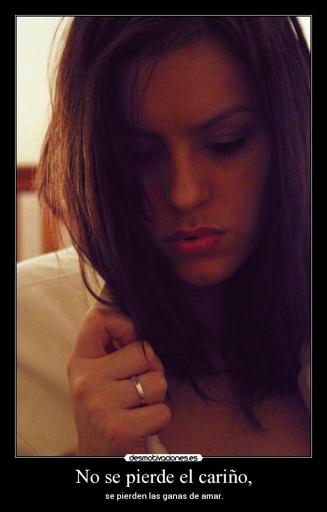 No se pierde el cariño, -