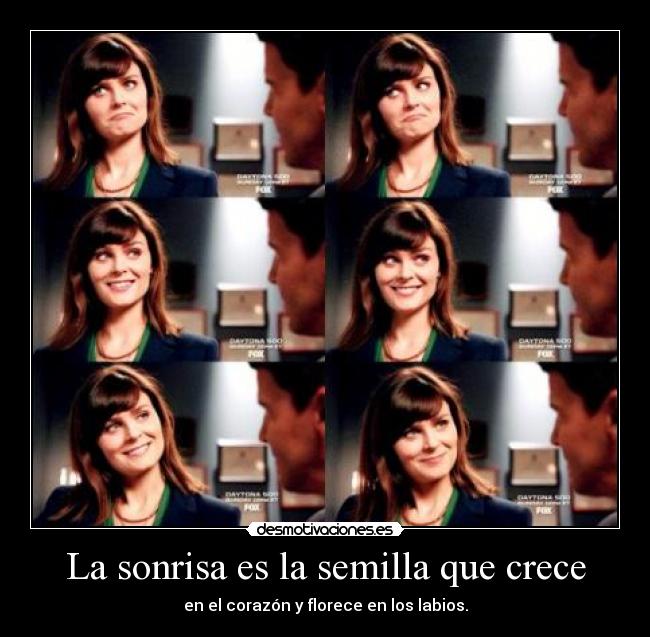 La sonrisa es la semilla que crece - en el corazón y florece en los labios.