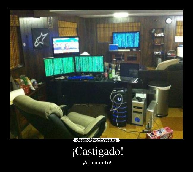 ¡Castigado! - ¡A tu cuarto!