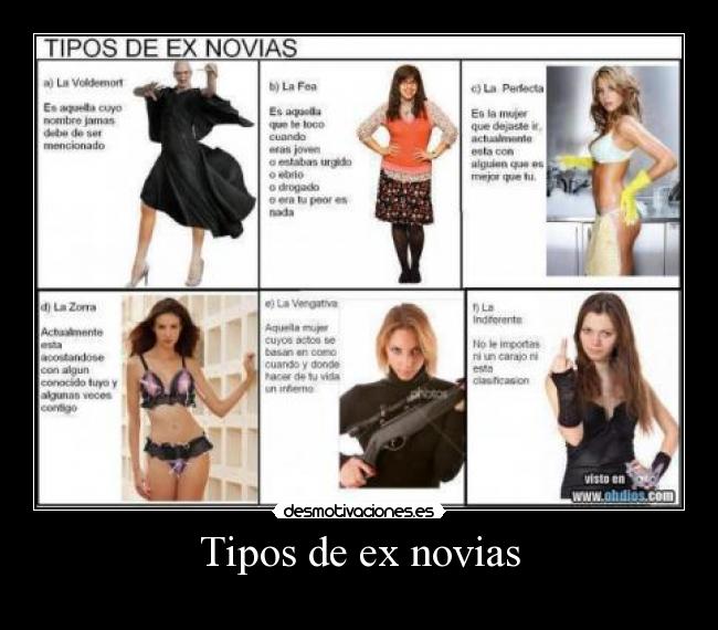 Tipos de ex novias -