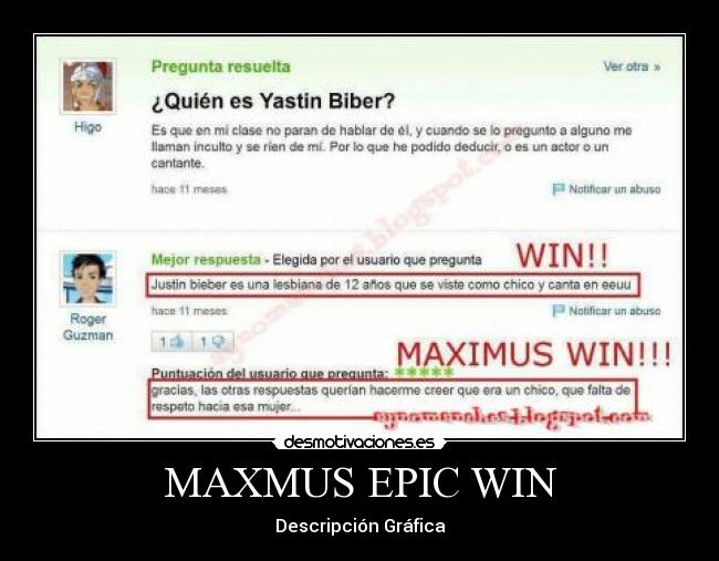 MAXMUS EPIC WIN - Descripción Gráfica