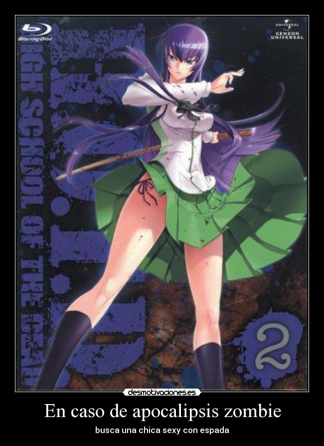 En caso de apocalipsis zombie - busca una chica sexy con espada