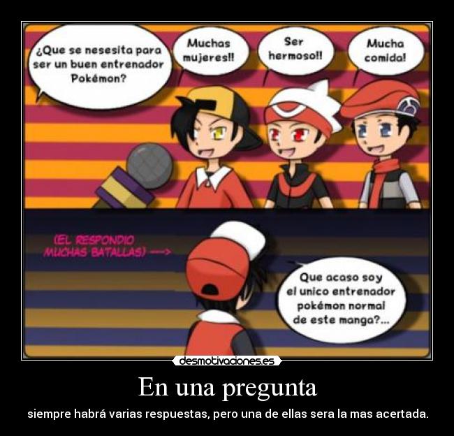 carteles pokemon preguntas respuestas desmotivaciones