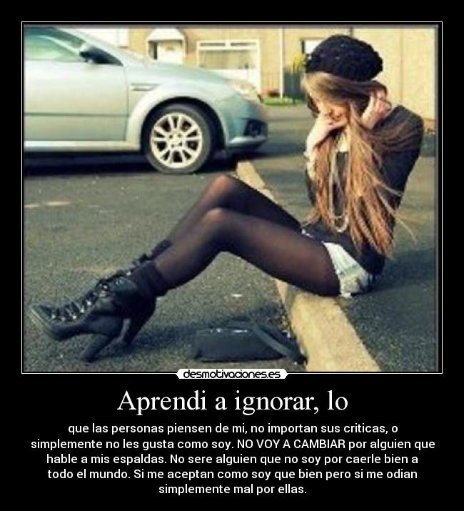 Aprendi a ignorar, lo - 