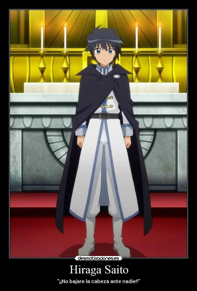 carteles anime zero tsukaima saito actitud orgullo desmotivaciones