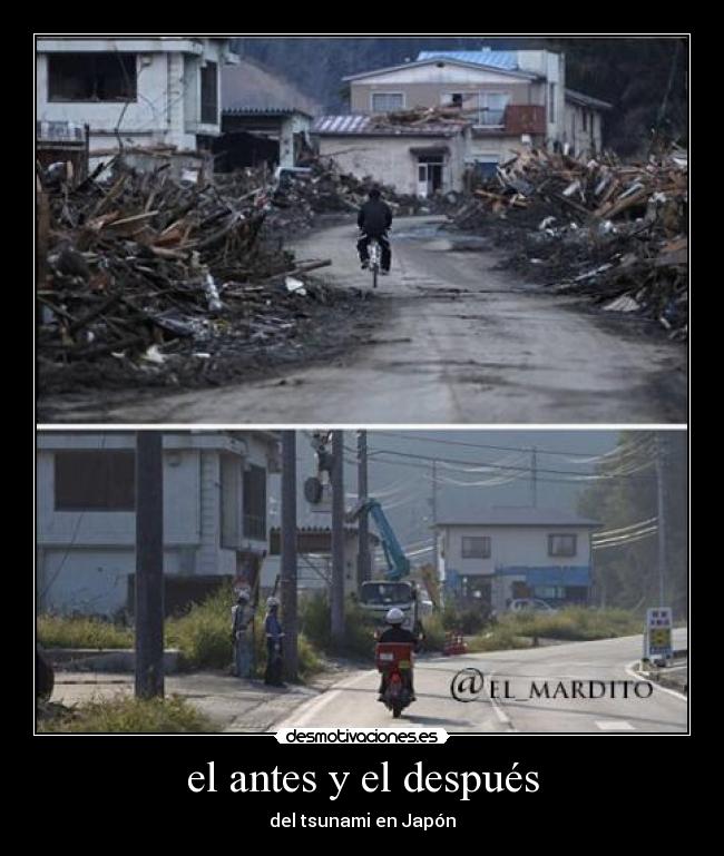 carteles antes despues del tsunami japon desmotivaciones