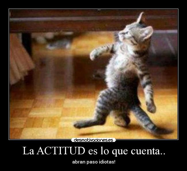 La ACTITUD es lo que cuenta.. - abran paso idiotas!