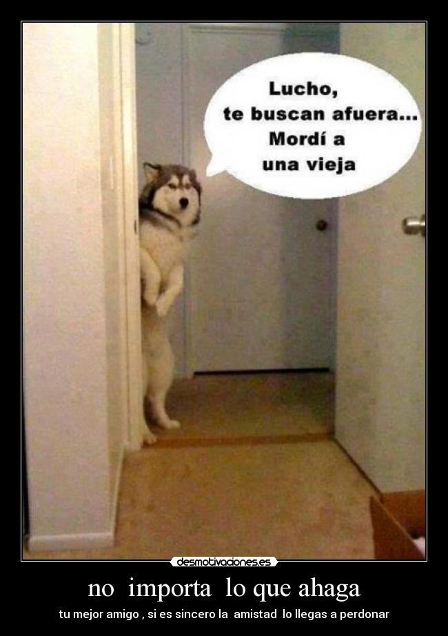 no importa lo que ahaga -