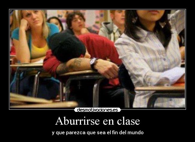 Aburrirse en clase -