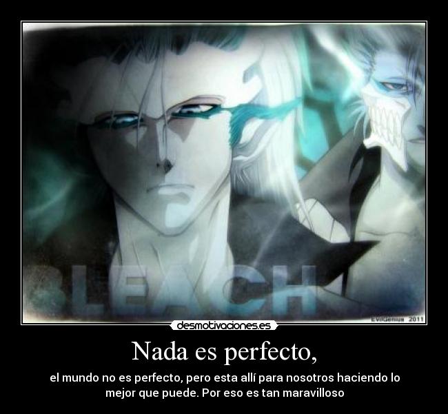 Nada es perfecto, -