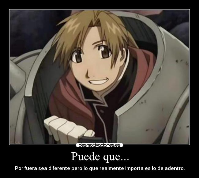 carteles anime manga otaku fma alchemist alphonse puede que diferente importa nigatsu desmotivaciones