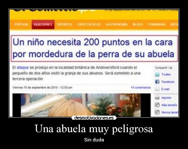 Una abuela muy peligrosa - Sin duda