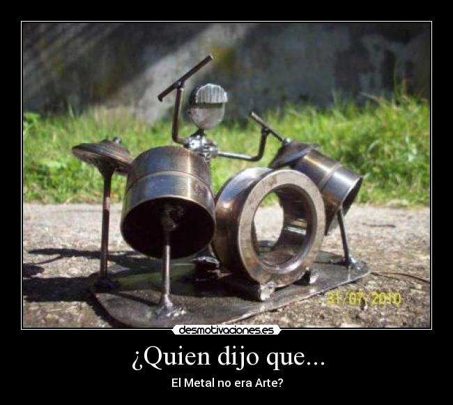 carteles metal bateria arte desmotivaciones