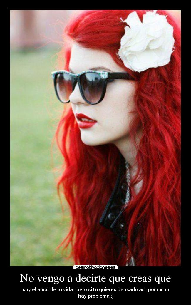 No vengo a decirte que creas que -