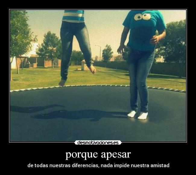 porque apesar - de todas nuestras diferencias, nada impide nuestra amistad