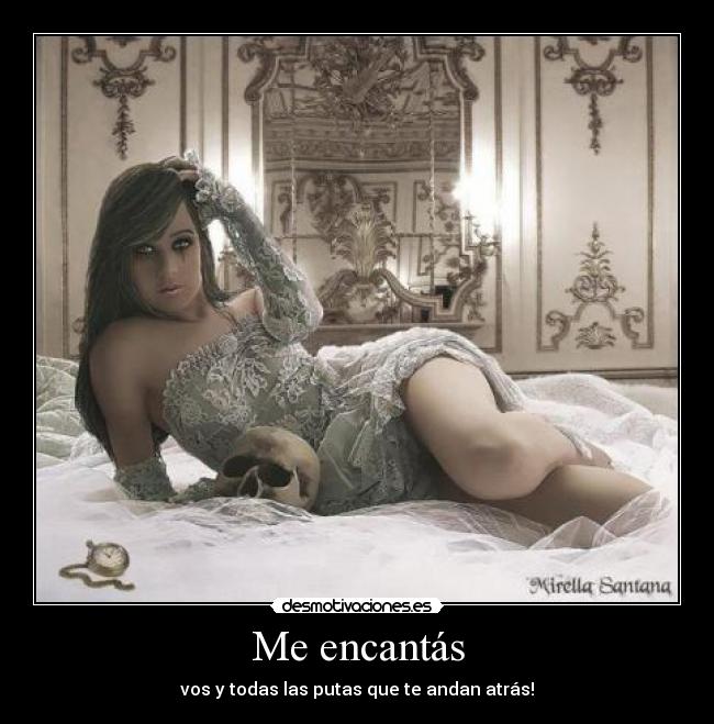 Me encantás - vos y todas las putas que te andan atrás!