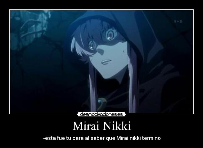 carteles mirai nikki desmotivaciones