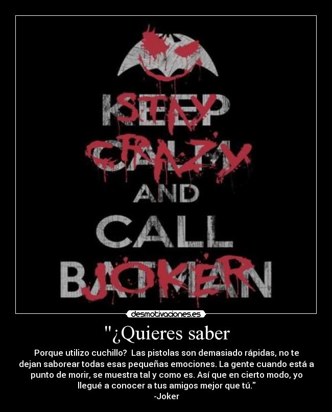 ¿Quieres saber -