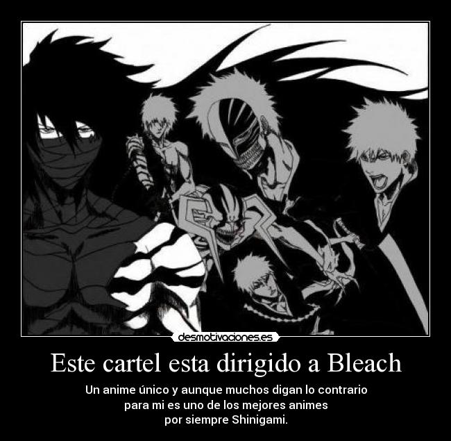 Este cartel esta dirigido a Bleach - 