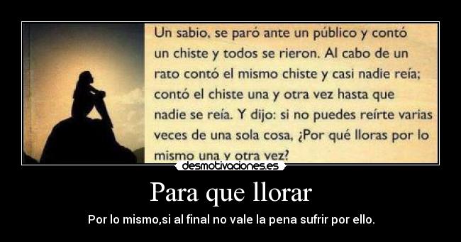 Para que llorar -