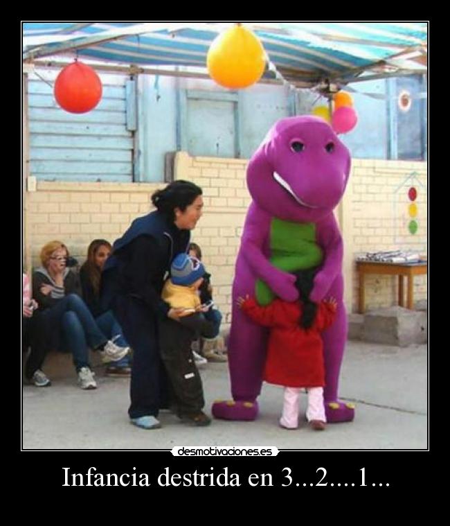carteles infancia barney desmotivaciones