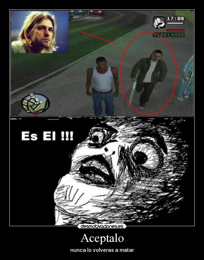 carteles gta san andreas kurt cobain desmotivaciones