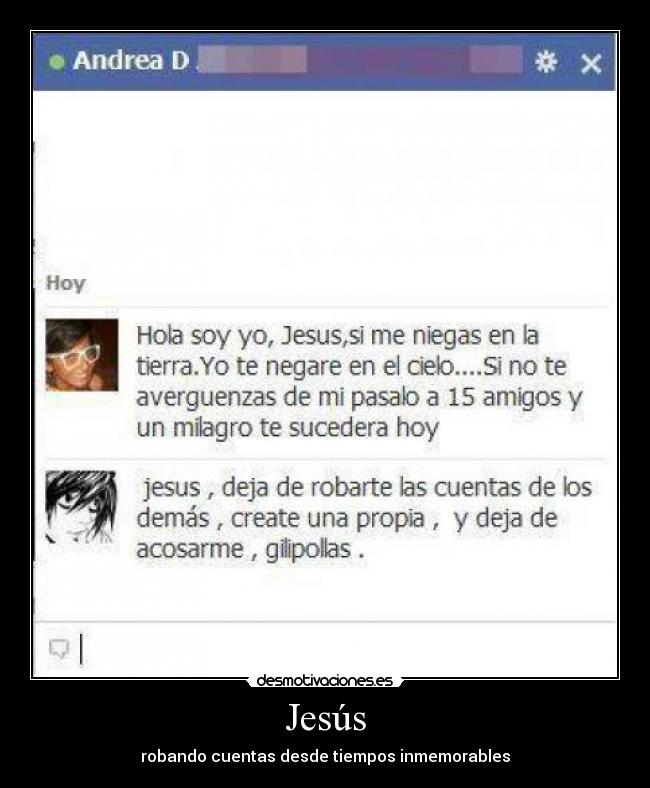 Jesús - robando cuentas desde tiempos inmemorables