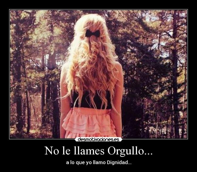 No le llames Orgullo... - a lo que yo llamo Dignidad...
