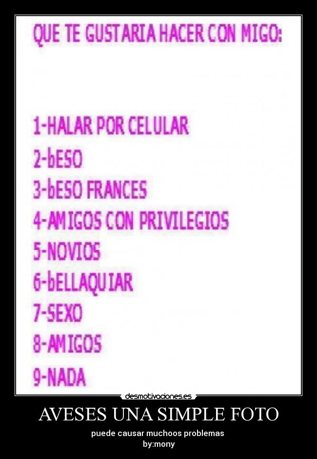 AVESES UNA SIMPLE FOTO -
