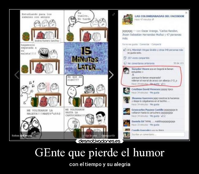 GEnte que pierde el humor -