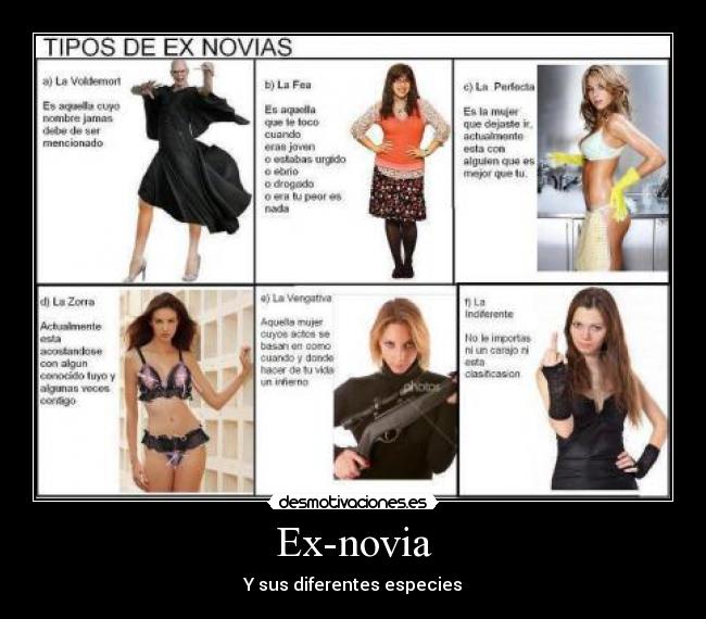 Ex-novia - Y sus diferentes especies