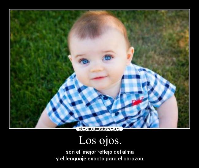 Los ojos. - son el mejor reflejo del alma
y el lenguaje exacto para el corazón