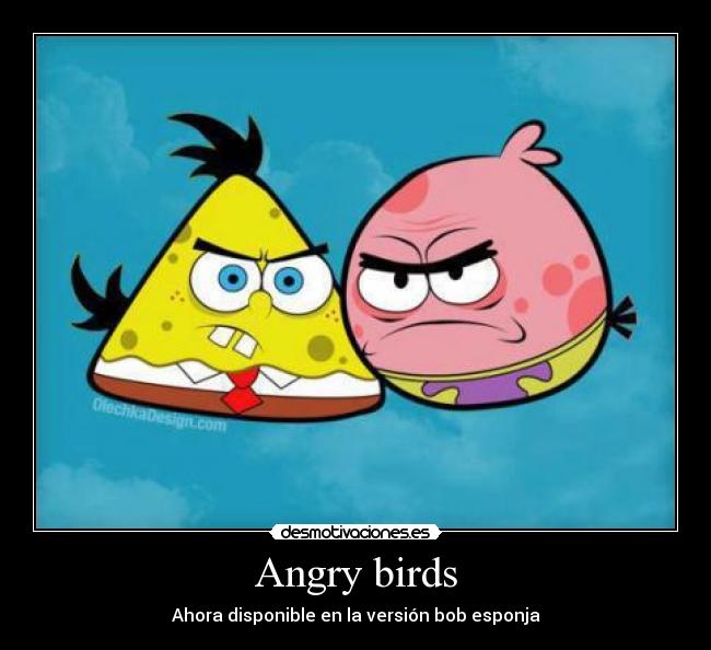 Angry birds - Ahora disponible en la versión bob esponja