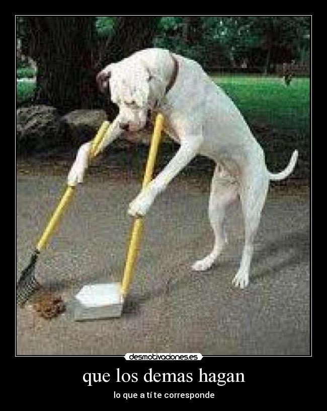que los demas hagan - lo que a tí te corresponde